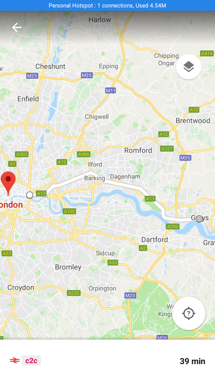 Planning for a fantastic shore leave in London using Google Maps.