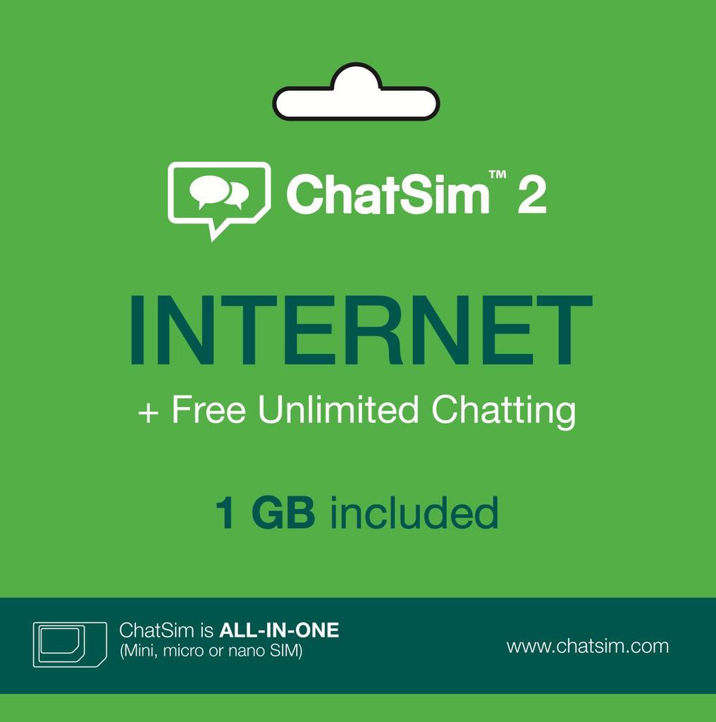 ChatSim_2. Internet + Free Unlimited Chatting. 1 GB included