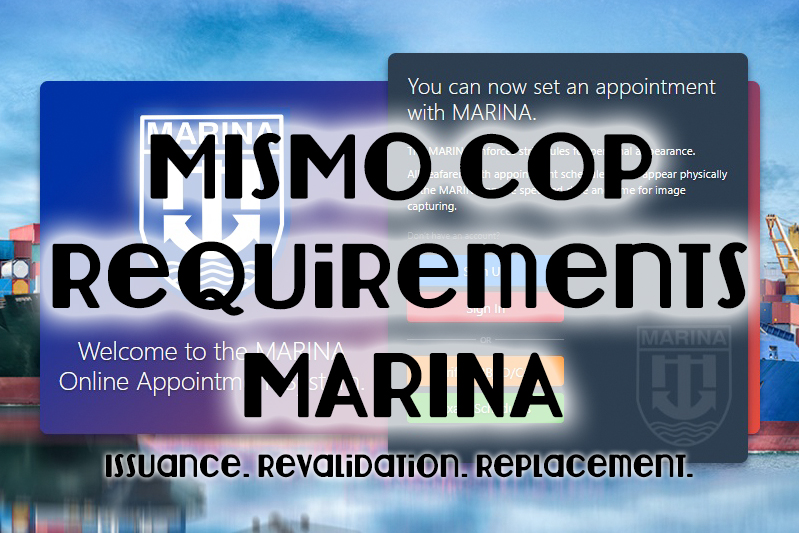 Cover photo for my article MISMO COP Requirements in MARINA.