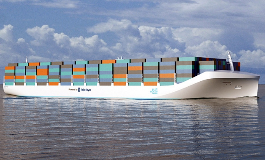 Container ship designed by Rolls Royce running on autonomous vessel technology