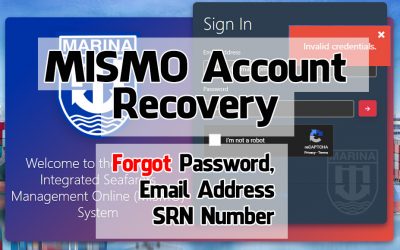 How to Recover Your MARINA MISMO Account- Forgot Password, Email Address, & SRN Number