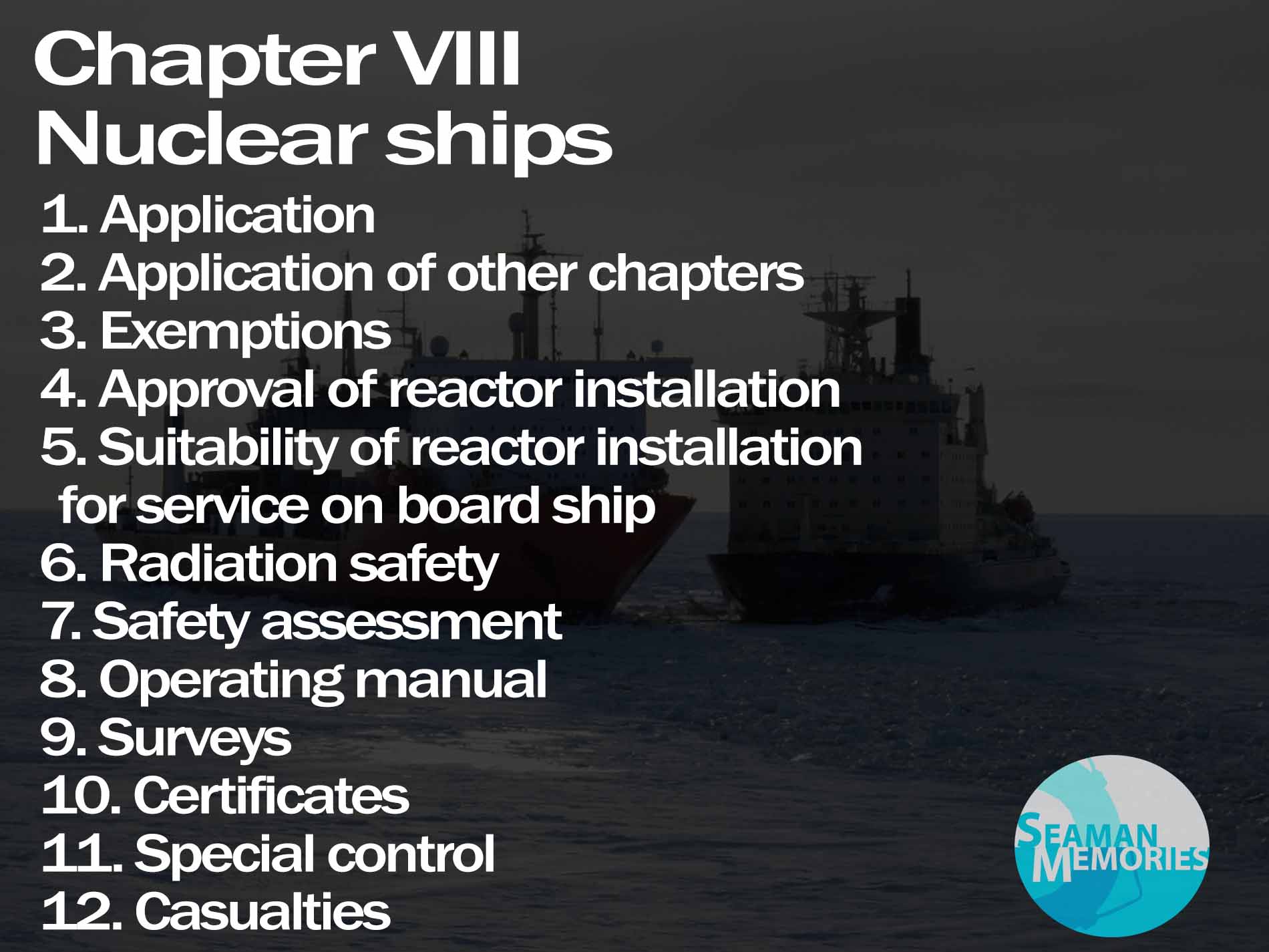 SOLAS Chapter VIII - Nuclear Ships.