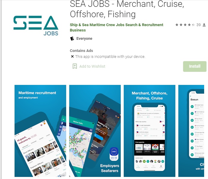 Sea Jobs - Merchant, Cruise, Offshore, Fishing