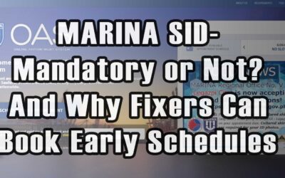 MARINA SID – Mandatory or Not? And Why Fixers Can Book Their Schedules