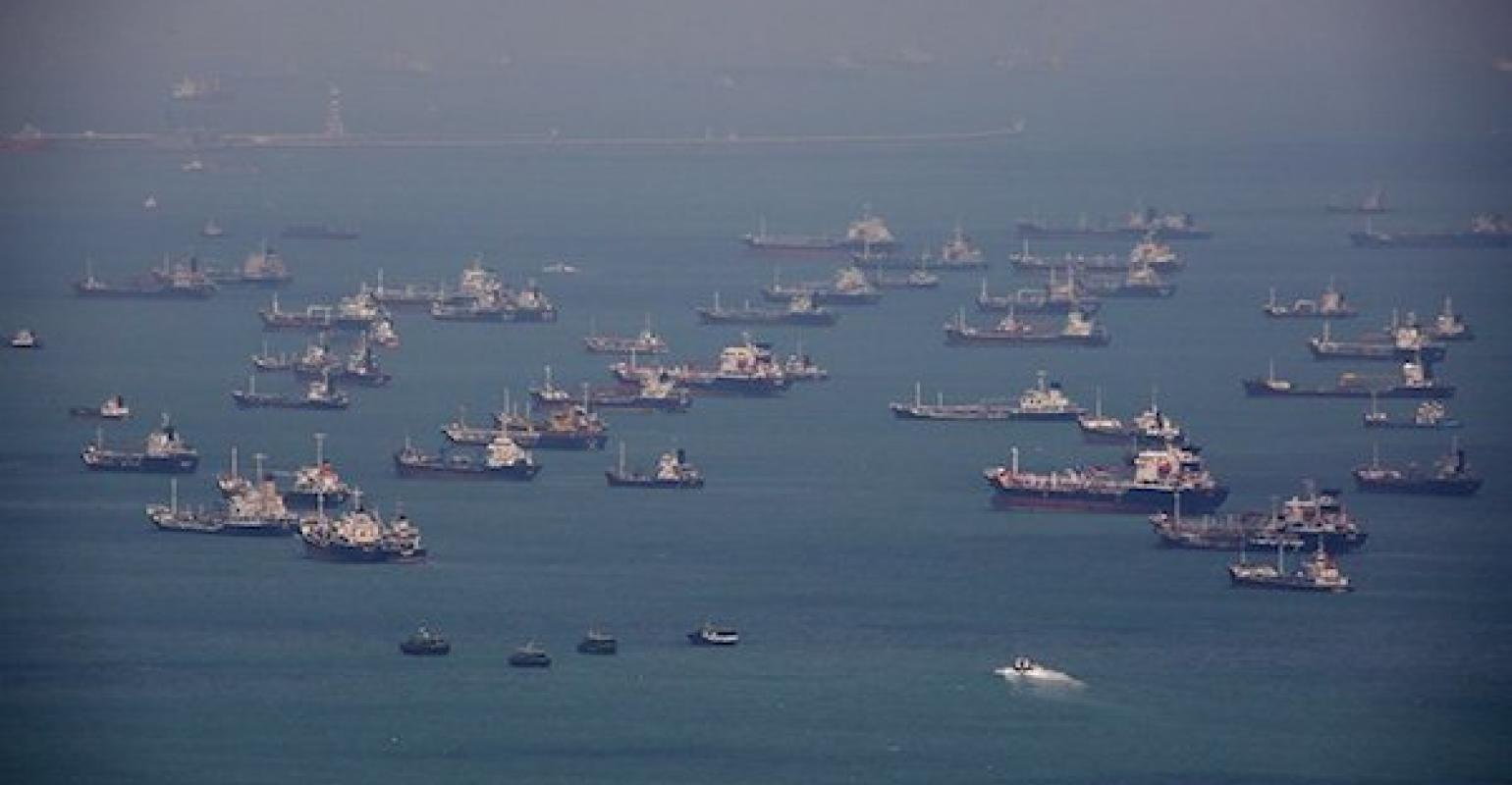 Ships at Anchor in Singapore