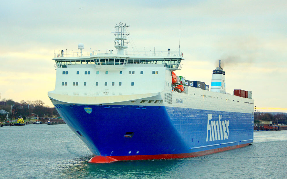 A Roro vessel transiting safely in Kiel Canal due to proper commands and execution of helm orders.