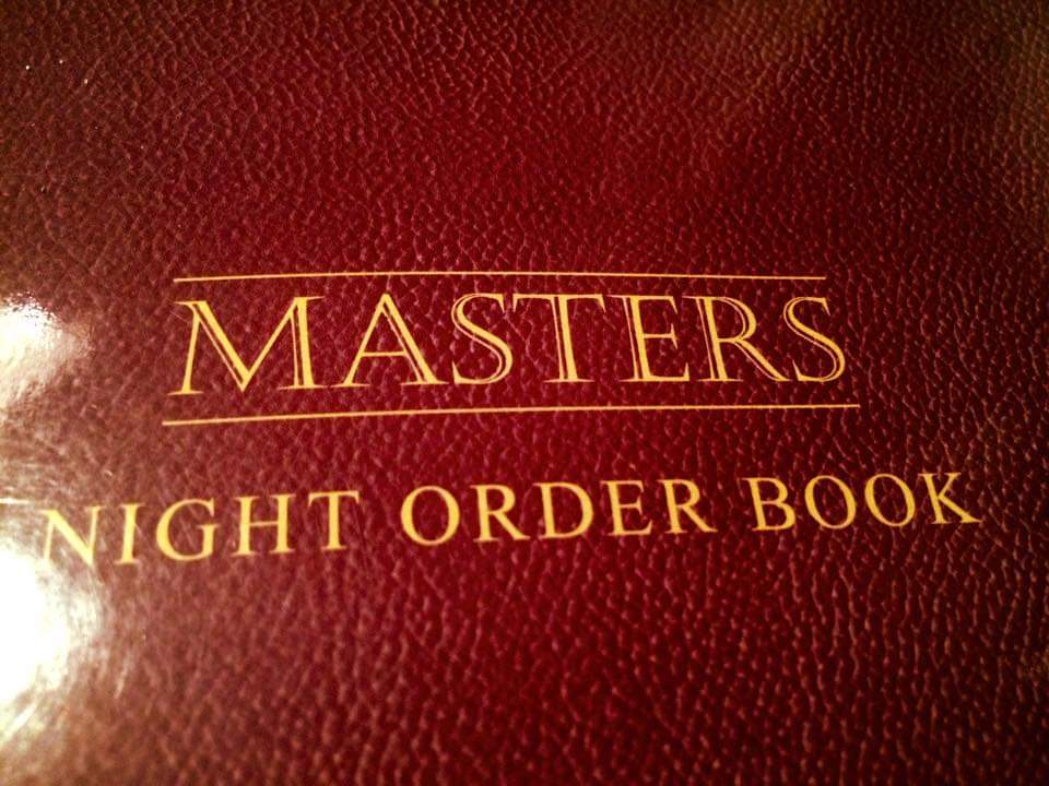 Master's Night Order Book.