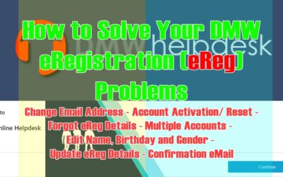 How to Solve Your DMW eRegistration (eReg) Problems Online