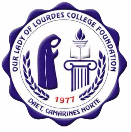 Logo of Our Lady of Lourdes College Foundation.