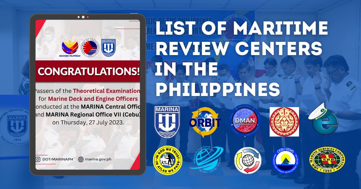 Cover image for the article, List of Maritime Review Centers in the Philippines 2023.