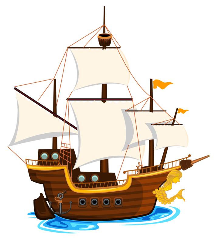A Galleon Ship in clipart format.
