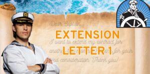 An Extension Letter for extending your contract on board for another two months.