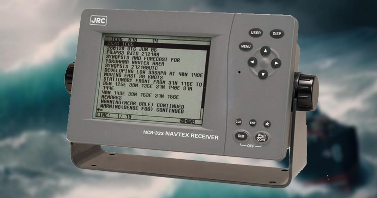 A digital navigational telex or NavTex showing a forecast for Yokohama NavTex Area.