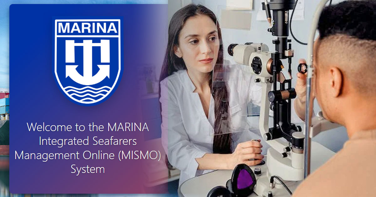 MARINA MISMO hero image with a doctor examining a male patient beside it.