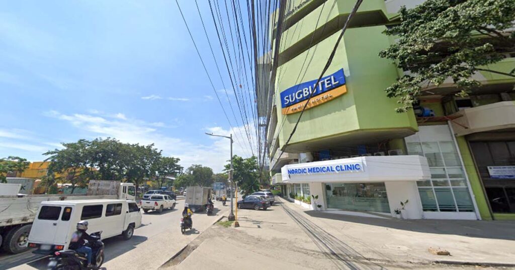 Great view of Nordic Medical Clinic in Cebu with vehicles passing in front.